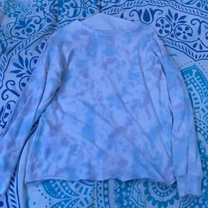 The dye white, blue, purple sweatshirt